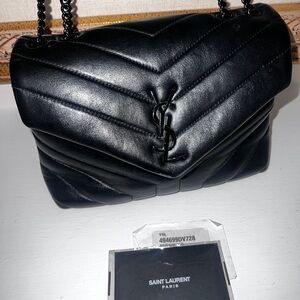 Saint Laurent LOU LOU bag in small NERO/NERO